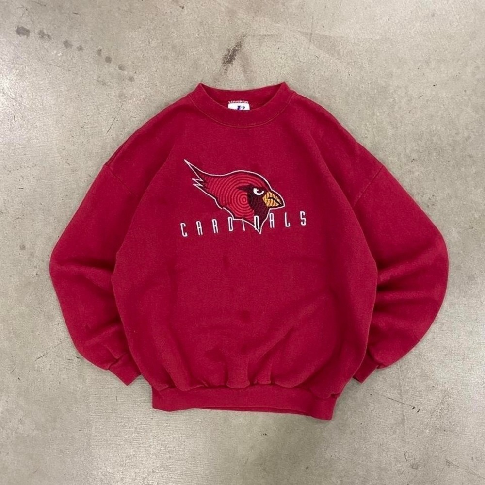 Vintage NFL Arizona Cardinals Logo Athletic Red Crewneck‎ Sweatshirt Size L